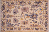 handmade Traditional Oushak Beige Blue Hand Knotted RECTANGLE 100% WOOL area rug 6' x 8'