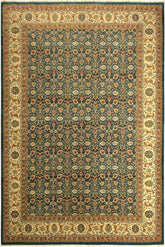 handmade Traditional Lt. Blue Ivory Hand Knotted RECTANGLE 100% WOOL area rug 10x14