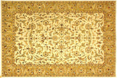 handmade Traditional Ivory Gold Hand Knotted RECTANGLE 100% WOOL area rug 10' x 14'