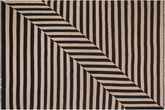 handmade Modern Kilim Beige Black Hand-Woven RECTANGLE 100% WOOL area rug 8 x 10