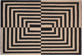 handmade Modern Kilim Beige Black Hand-Woven RECTANGLE 100% WOOL area rug 8 x 10