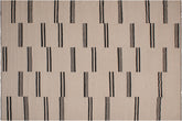 handmade Modern Kilim Beige Black Hand-Woven RECTANGLE 100% WOOL area rug 8 x 10
