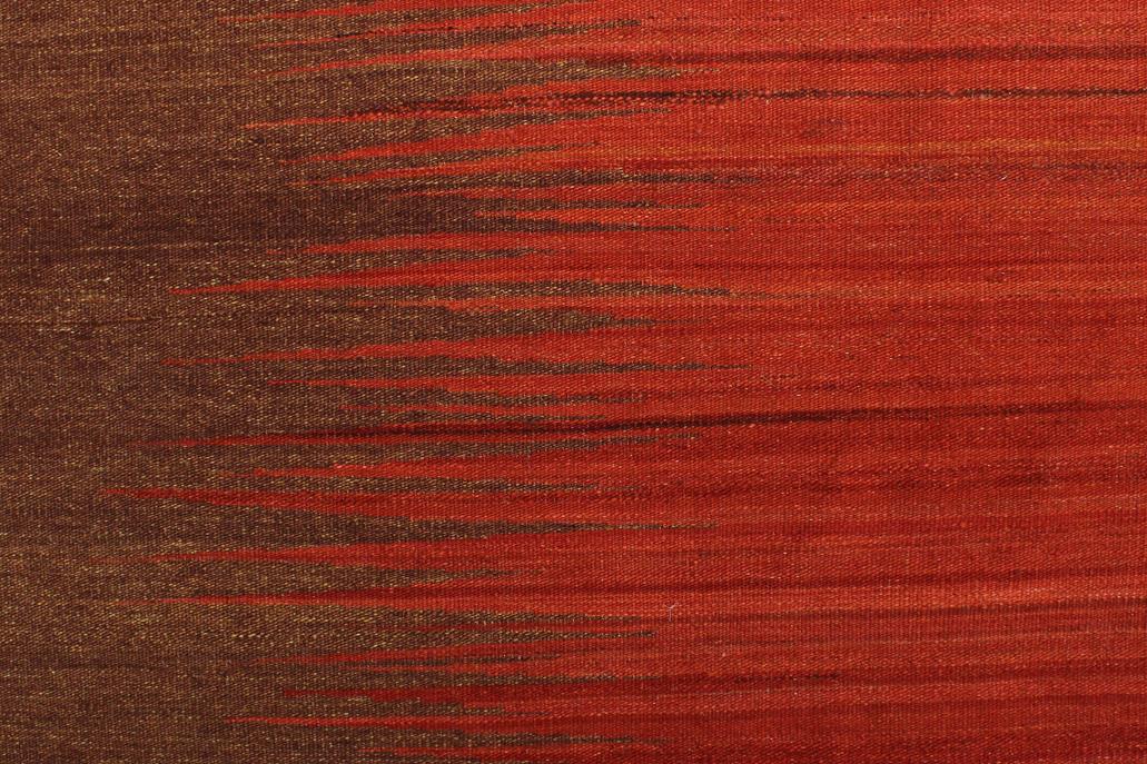 Flat Weave Kilim, Antique, Navaho, Vintage, Handmade, Modern Kilim Brown Red Hand-Woven Rectangle 100% Wool Area Rug 8 x 10