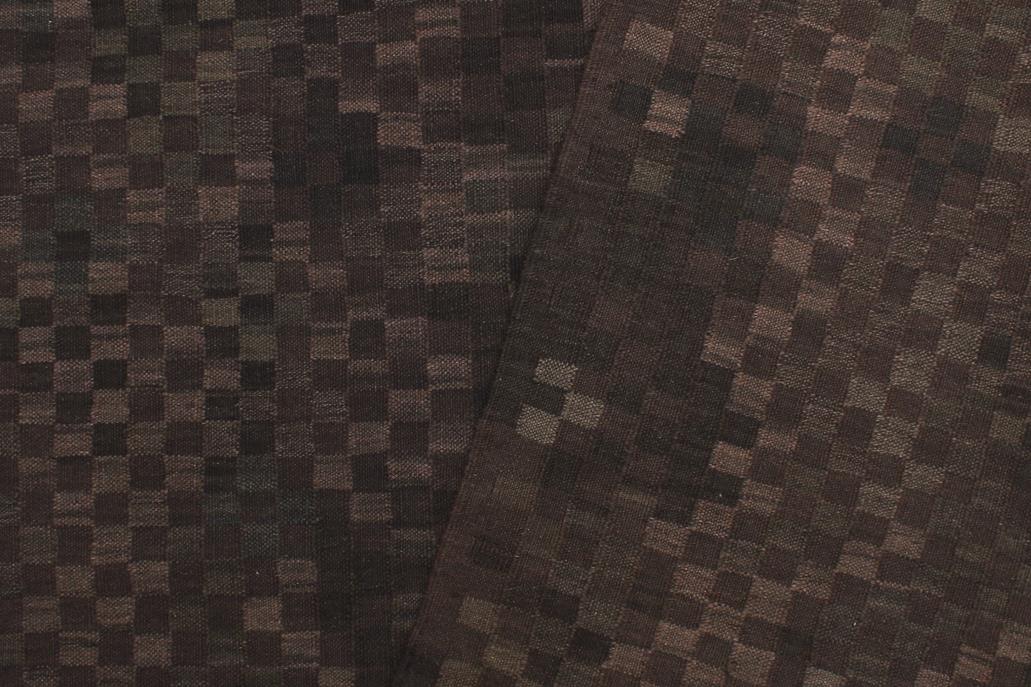 Flat Weave Kilim, Antique, Navaho, Vintage, Handmade, Geometric Kilim Black Brown Hand-Woven Rectangle 100% Wool Area Rug 6 x 8