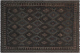 handmade Modern Kilim Blue Brown Hand-Woven RECTANGLE 100% WOOL area rug 6 x 10