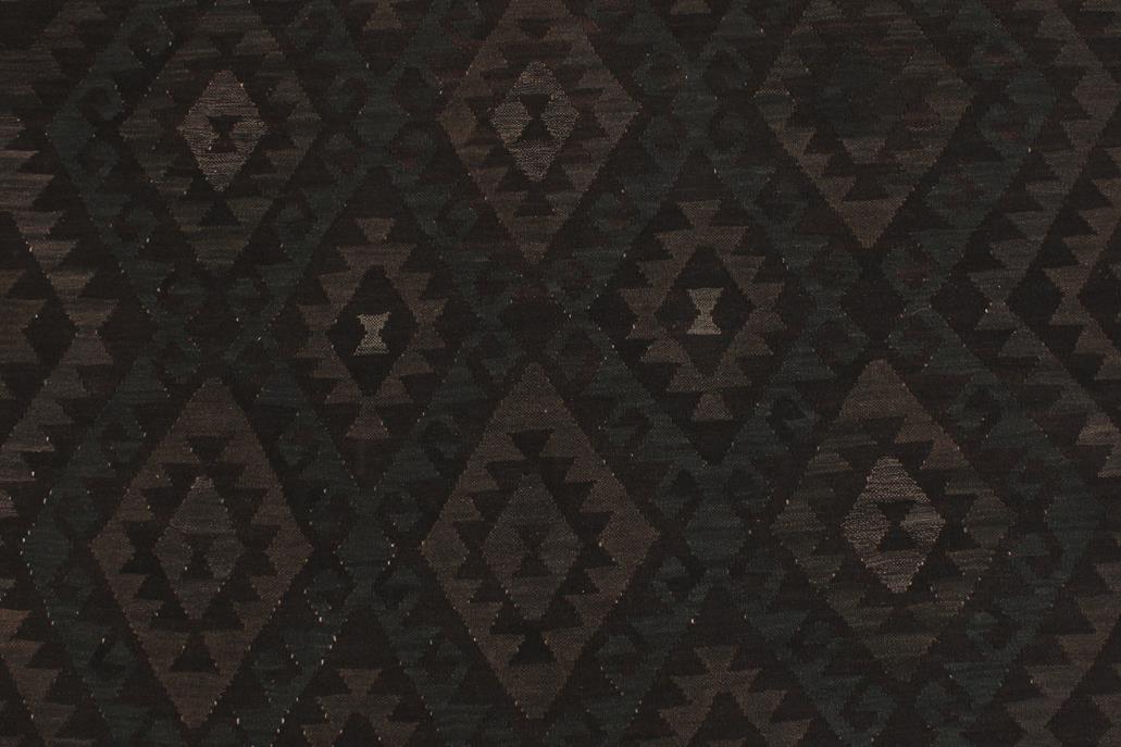 Flat Weave Kilim, Antique, Navaho, Vintage, Handmade, Geometric Kilim Black Green Hand-Woven Rectangle 100% Wool Area Rug 6 x 7
