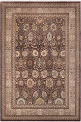 handmade Traditional Veg Dye Brown Tan Hand Knotted RECTANGLE 100% WOOL area rug 10'X14'