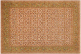 handmade Transitional Veg Dye Lt. Gray Green Hand Knotted RECTANGLE 100% WOOL area rug 10' x 14'