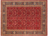 handmade Traditional Regular Red Blue Hand Knotted RECTANGLE 100% WOOL area rug 10x14
