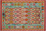 Southwestern Turkish Kilim James Hand-Woven Wool Rug - 8'4'' x 9'9''