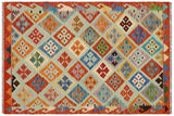 Tribal Turkish Kilim Adriana Hand-Woven Wool Rug - 3'3'' x 4'10''