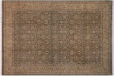 handmade Transitional Mujahid Green Gold Hand Knotted RECTANGLE 100% WOOL area rug 10x14