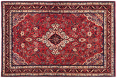 handmade Traditional Kashan Red Blue Hand Knotted RECTANGLE 100% WOOL area rug 7 x 10