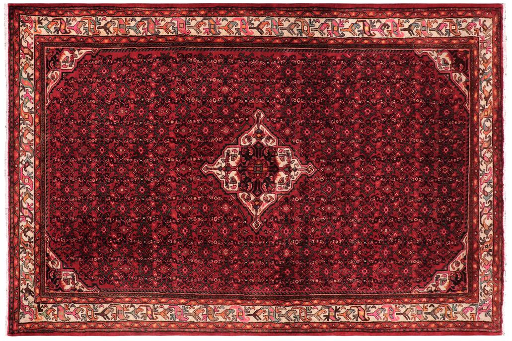 handmade Traditional Tabriz Red Beige Hand Knotted RECTANGLE 100% Wool Pile area rug 7x10