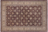 handmade Traditional Design Aubergine Lt. Tan Hand Knotted RECTANGLE 100% WOOL area rug 10'X14'