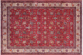 handmade Transitional Tabriz Red Beige Hand Knotted RECTANGLE 100% WOOL area rug 10' x 13'