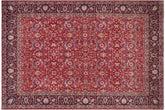 handmade Traditional Tabriz Red Blue Hand Knotted RECTANGLE 100% WOOL area rug 10 x 13