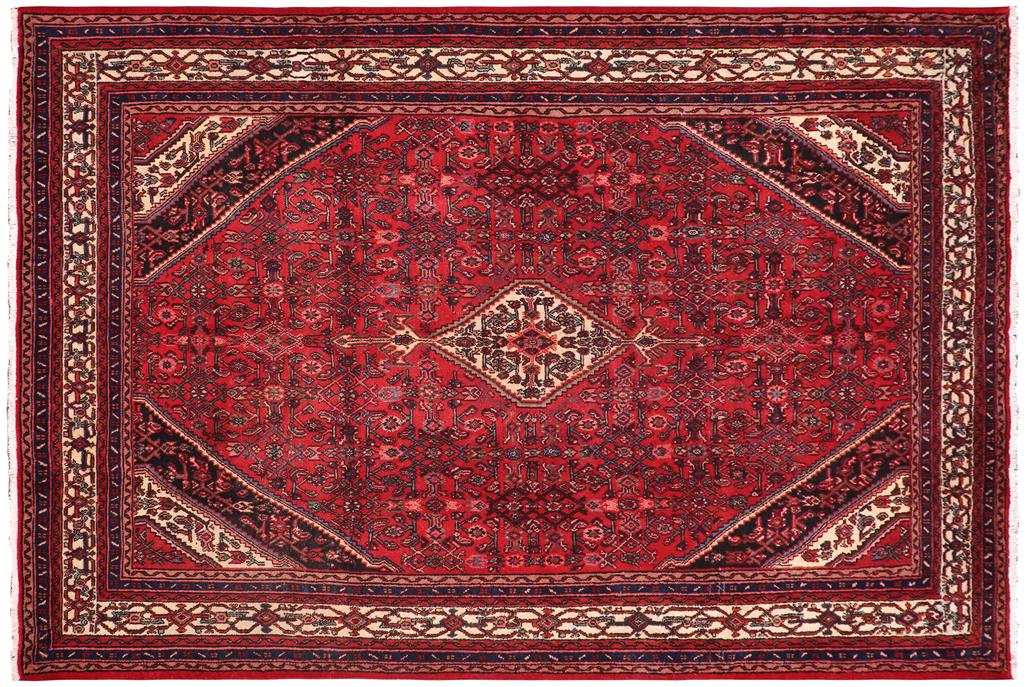 handmade Traditional Tabriz Red Beige Hand Knotted RECTANGLE 100% Wool Pile area rug 8x12