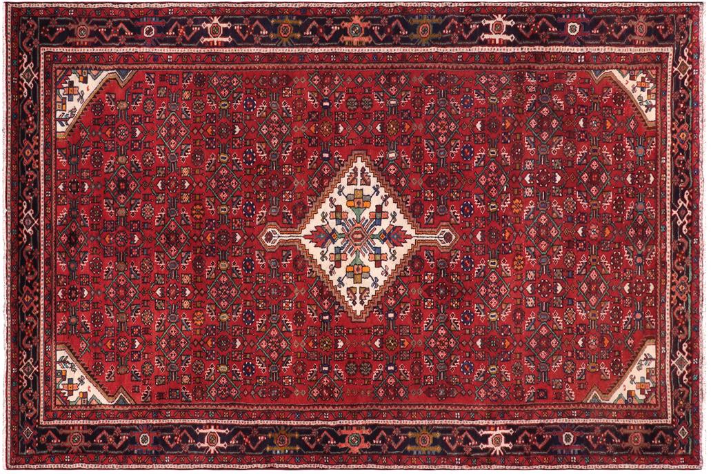 handmade Traditional Tabriz Red Blue Hand Knotted RECTANGLE 100% Wool Pile area rug 6x10