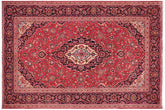 handmade Traditional Kashan Red Blue Hand Knotted RECTANGLE 100% WOOL area rug 8 x 11