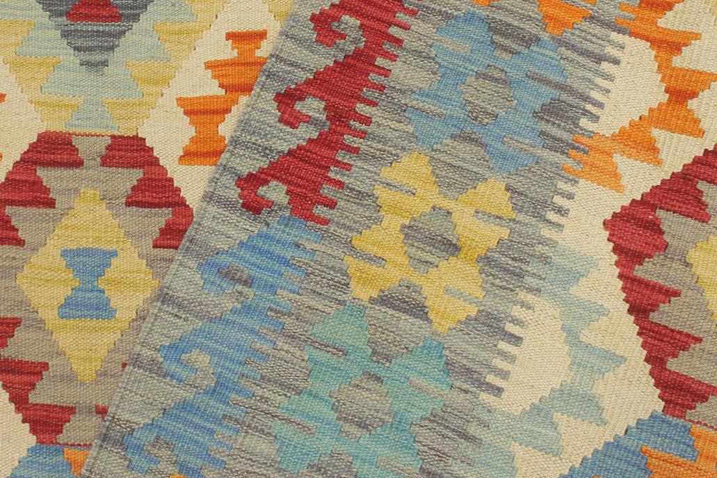 Flat Weave Kilim, Antique, Navaho, Vintage, Handmade, Geometric Kilim Beige Gray Hand-Woven Rectangle 100% Wool Area Rug 5 x 7