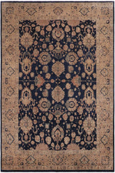 handmade Traditional Agra Drk.green Dark Gold Hand Knotted RECTANGLE 100% WOOL area rug 10'X14'