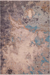 handmade Modern Modern Gray Blue Hand Knotted RECTANGLE WOOL&SILK area rug 9X12