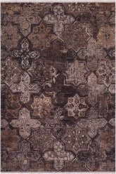 handmade Modern Modern Gray Brown Hand Knotted RECTANGLE WOOL&SILK area rug 8X10