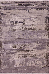 handmade Modern Modern Gray Charcoal Hand Knotted RECTANGLE WOOL&SILK area rug 8X10