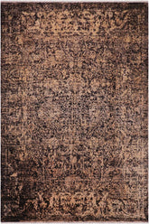 handmade Modern Modern Black Beige Hand Knotted RECTANGLE 100% WOOL area rug 9X12