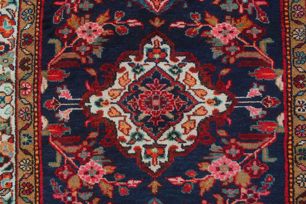 handmade Traditional Tabriz Blue Red Hand Knotted RUNNER 100% Wool Pile area rug 3x9