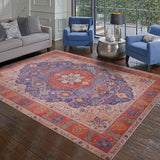 handmade Vintage Tabriz Blue Red Hand Knotted RECTANGLE 100% WOOL area rug 9X13