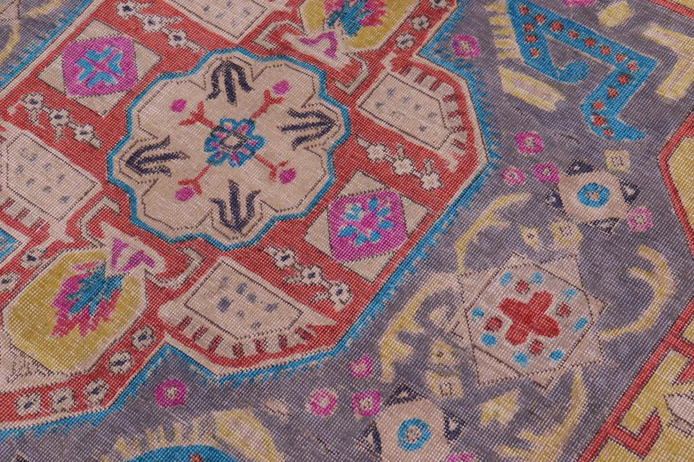 handmade Vintage Tabriz Yellow Gray Hand Knotted RECTANGLE 100% WOOL area rug 9X12