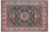 handmade Traditional Kashan Green Ivory Hand Knotted RECTANGLE 100% WOOL area rug 9x12