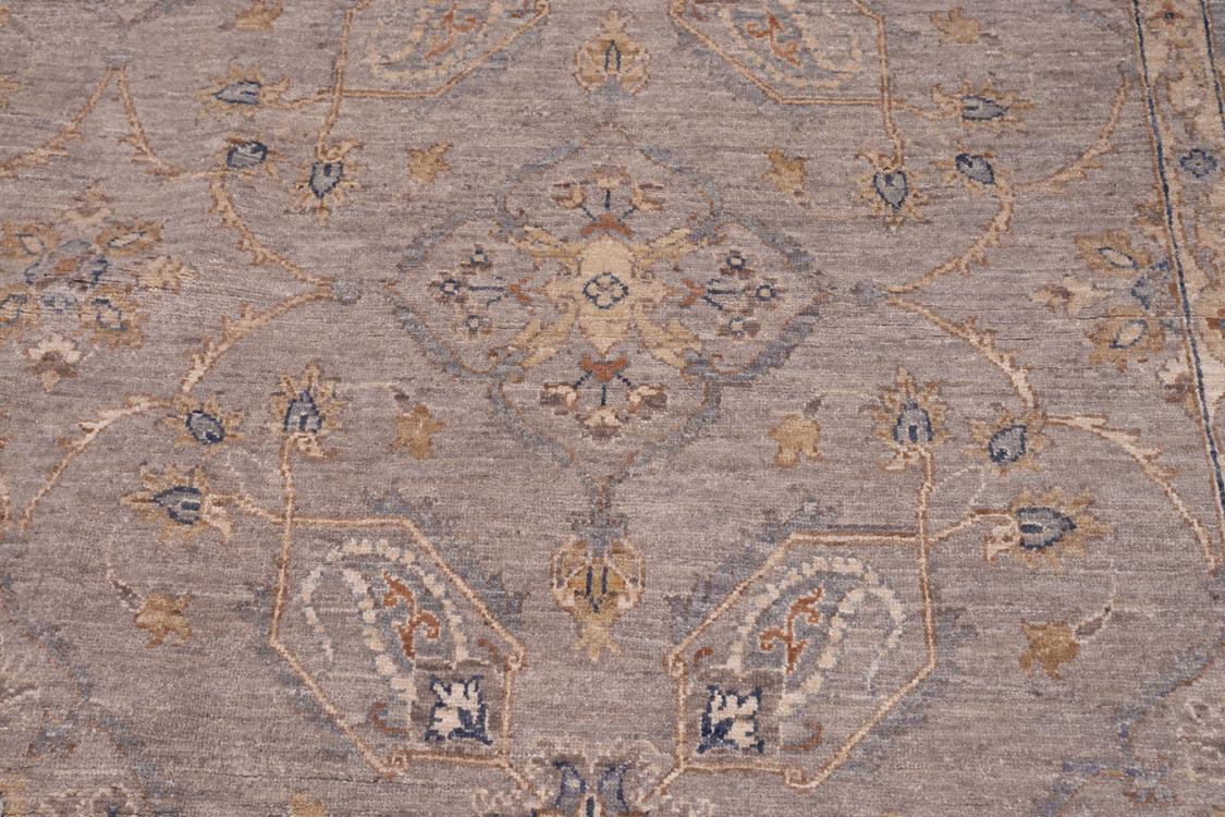 handmade Traditional Kafkaz Gray Blue Hand Knotted RECTANGLE 100% WOOL area rug 12 x 15