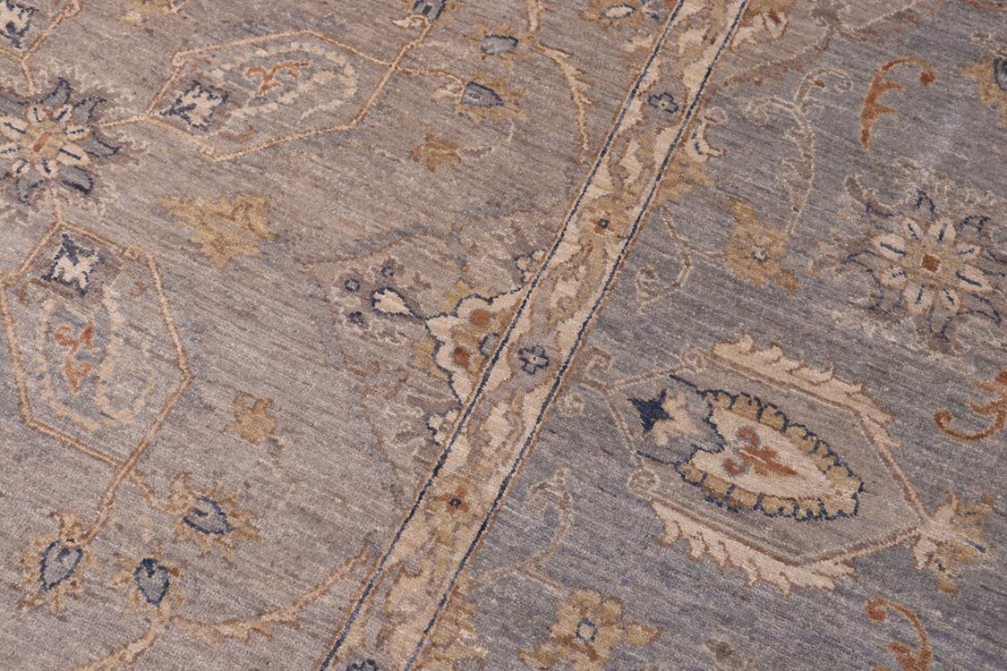 handmade Traditional Kafkaz Gray Blue Hand Knotted RECTANGLE 100% WOOL area rug 12 x 15