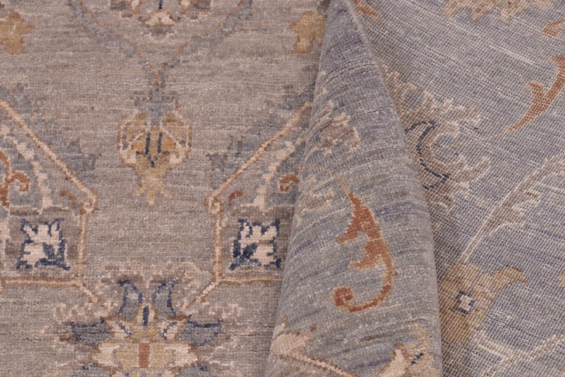 handmade Traditional Kafkaz Gray Blue Hand Knotted RECTANGLE 100% WOOL area rug 12 x 15