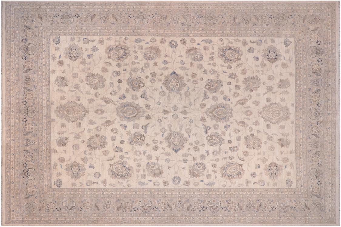 handmade Traditional Kafkaz Beige Tan Hand Knotted RECTANGLE 100% WOOL area rug 12 x 15