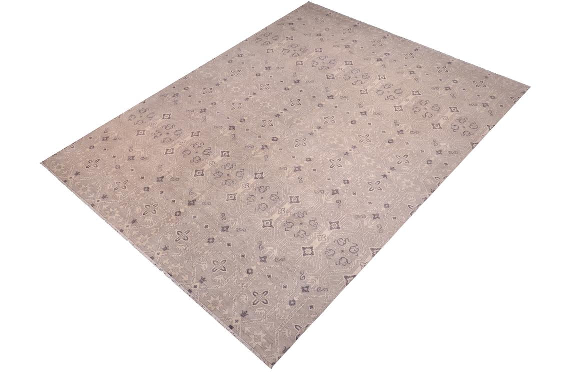 handmade Traditional Kafkaz Blue Tan Hand Knotted RECTANGLE 100% WOOL area rug 12 x 15