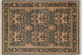 handmade Transitional Snakehead Black Green Hand Knotted RECTANGLE 100% WOOL area rug 4x6