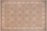 handmade Transitional Kafkaz Gray Beige Hand Knotted RECTANGLE 100% WOOL area rug 10' x 14'