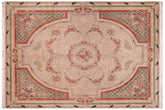 handmade Traditional Abusson Lt. Gray Green Hand Knotted RECTANGLE 100% WOOL area rug 9x12