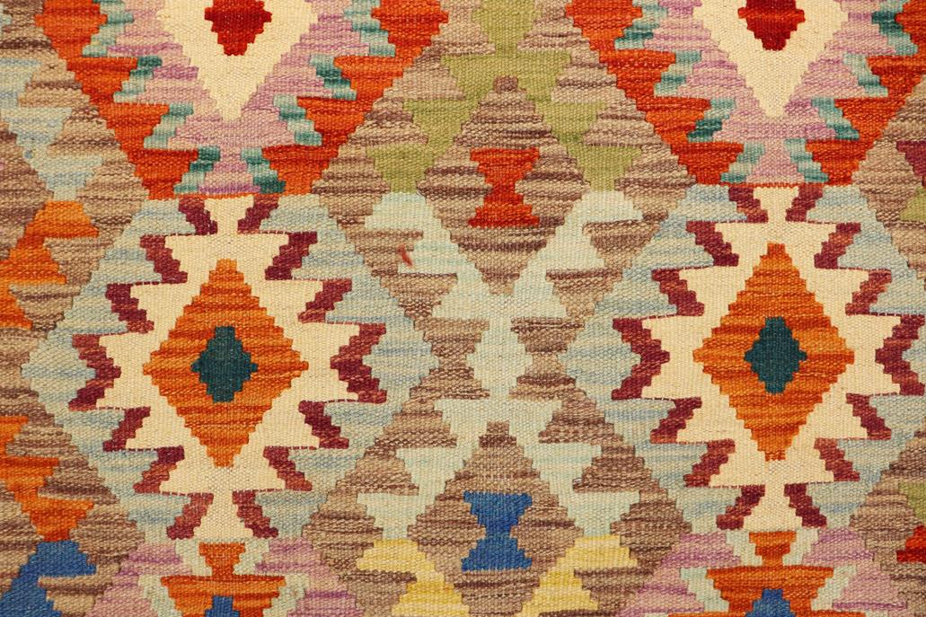 Flat Weave Kilim, Antique, Navaho, Vintage, Handmade, Geometric Kilim Purple Rust Hand-Woven Rectangle 100% Wool Area Rug 3 x 5