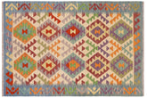 handmade Geometric Kilim Beige Blue Hand-Woven RECTANGLE 100% WOOL area rug 3 x 5