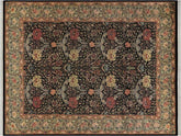 handmade Traditional William Black Taupe Hand Knotted RECTANGLE 100% WOOL area rug 9x12