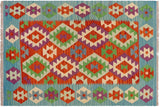 Southwestern Turkish Kilim Rafael Hand-Woven Wool Rug - 3'4'' x 5'0''