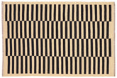 handmade Modern Kilim Beige Black Hand-Woven RECTANGLE 100% WOOL area rug 5 x 8