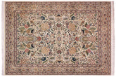 handmade Traditional Nagi Ivory Ivory Hand Knotted RECTANGLE 100% WOOL area rug 9x12