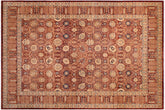 handmade Transitional Tabrizjalil Maroon Blue Hand Knotted RECTANGLE 100% WOOL area rug 9x12
