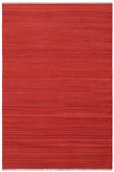 Flat Weave Kilim Antique Navaho Vintage handmade Modern Kilim Red Red Hand-Woven Rectangle 100% Wool Area Rug 6x9